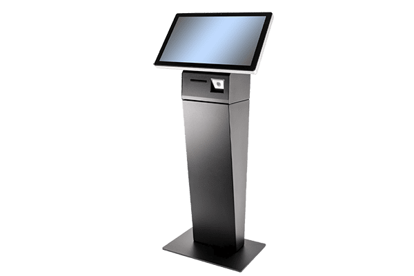 FLEXLINE - FlexLine is a self-service stand for the modern public space, where optimal solutions within self-service are in demand. FlexLine has the option of a built-in 80 mm printer, 2D scanner, card reader, and RFID reader. Depending on the application used, FlexLine can print out a receipt, a number or a label.