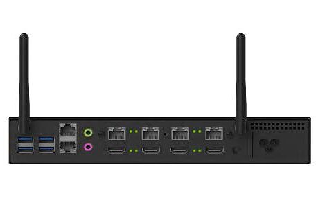 DS-6140 Featuring the latest Intel® Tiger Lake-U CPU, this Digital Signage player is designed to support advanced graphics output and deliver premium performance. The player has four HDMI ports and can run multiple 4K displays simultaneously. In addition, it has HDBaseT technology, making it the perfect solution to support everything from single-screen to multi-panel display walls. Read more