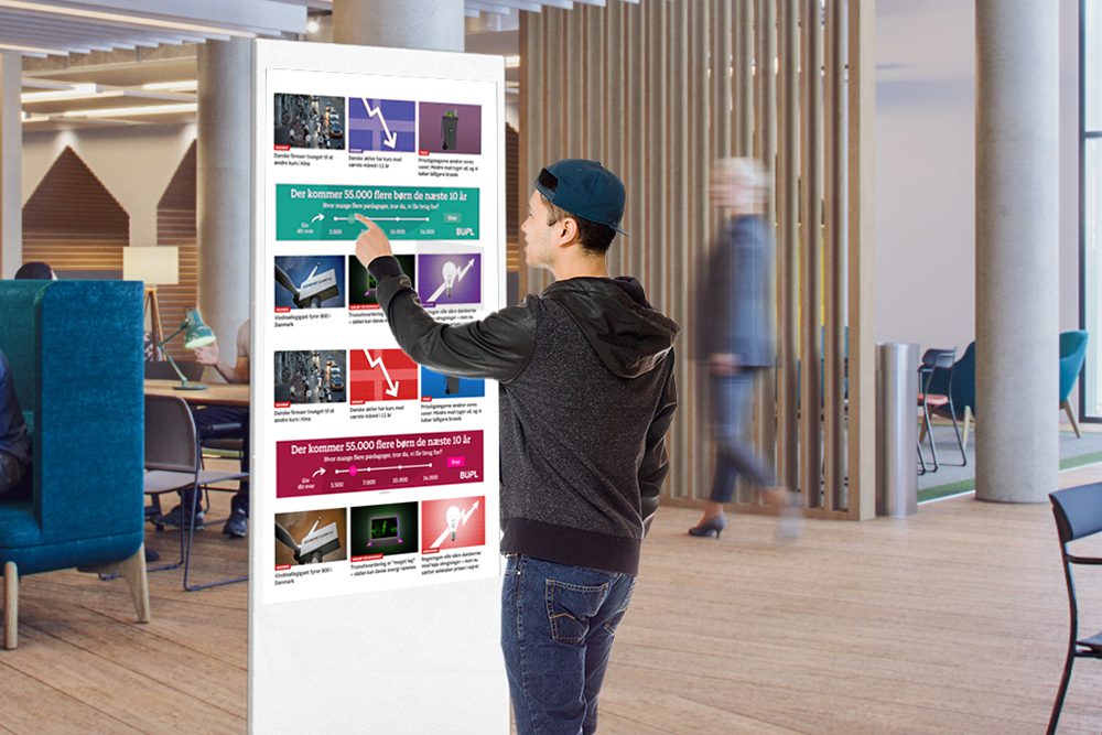 Digitale Schilder zur Anzeige wichtiger Informationen für Studierende in Bildungseinrichtungen